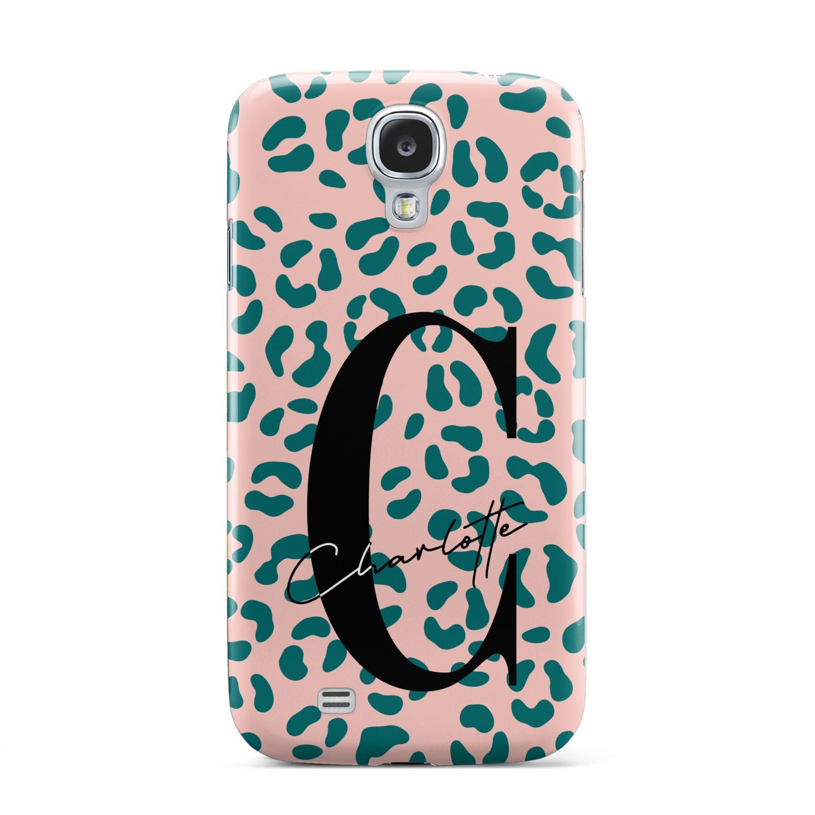 Personalised Leopard Print Pink Green Samsung Galaxy S4 Case