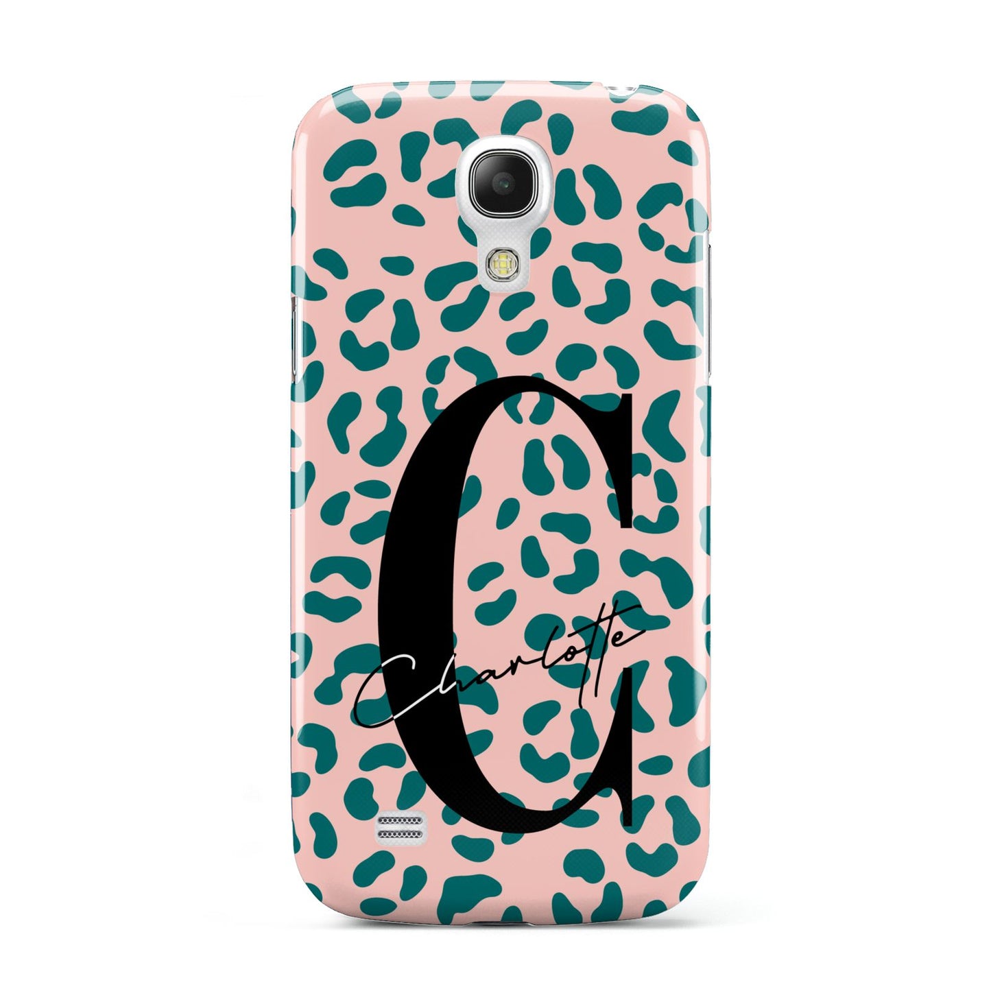 Personalised Leopard Print Pink Green Samsung Galaxy S4 Mini Case