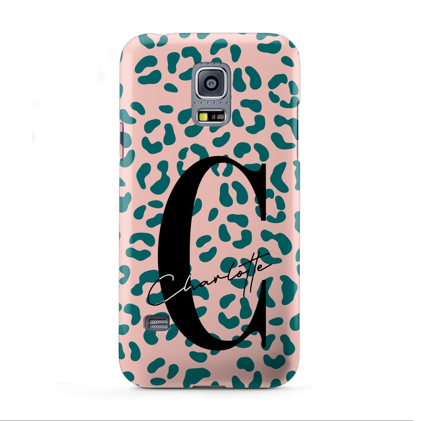 Personalised Leopard Print Pink Green Samsung Galaxy S5 Mini Case