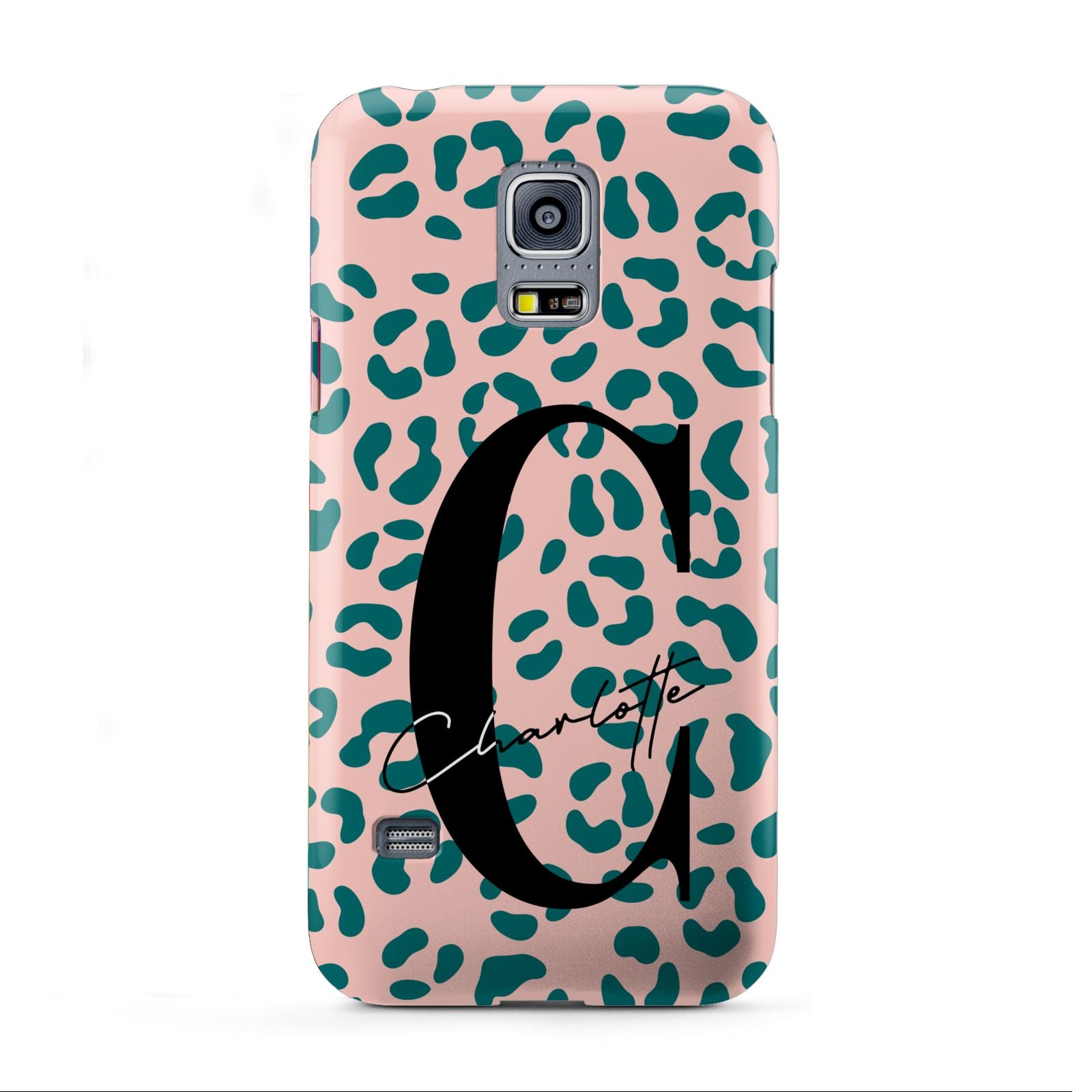 Personalised Leopard Print Pink Green Samsung Galaxy S5 Mini Case