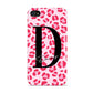 Personalised Leopard Print Pink Red Apple iPhone 4s Case