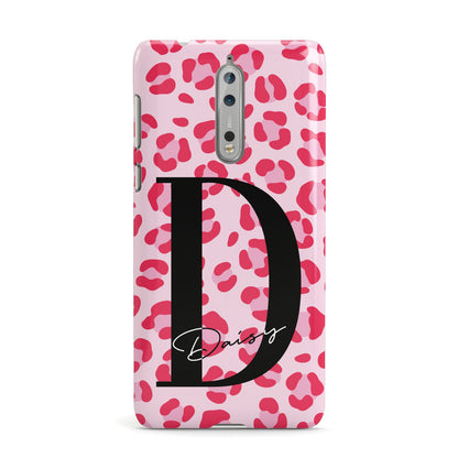 Personalised Leopard Print Pink Red Nokia Case