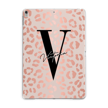 Personalised Leopard Print Rose Gold Apple iPad Silver Case