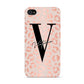 Personalised Leopard Print Rose Gold Apple iPhone 4s Case