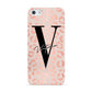 Personalised Leopard Print Rose Gold Apple iPhone 5 Case