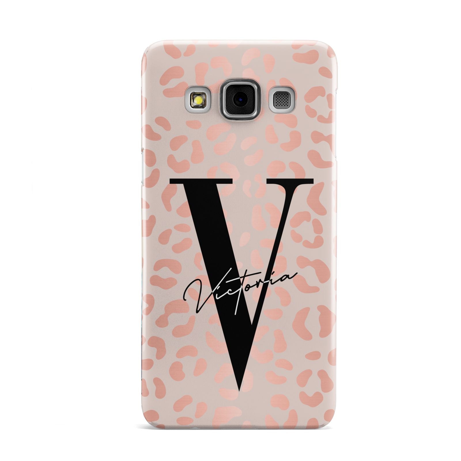 Personalised Leopard Print Rose Gold Samsung Galaxy A3 Case