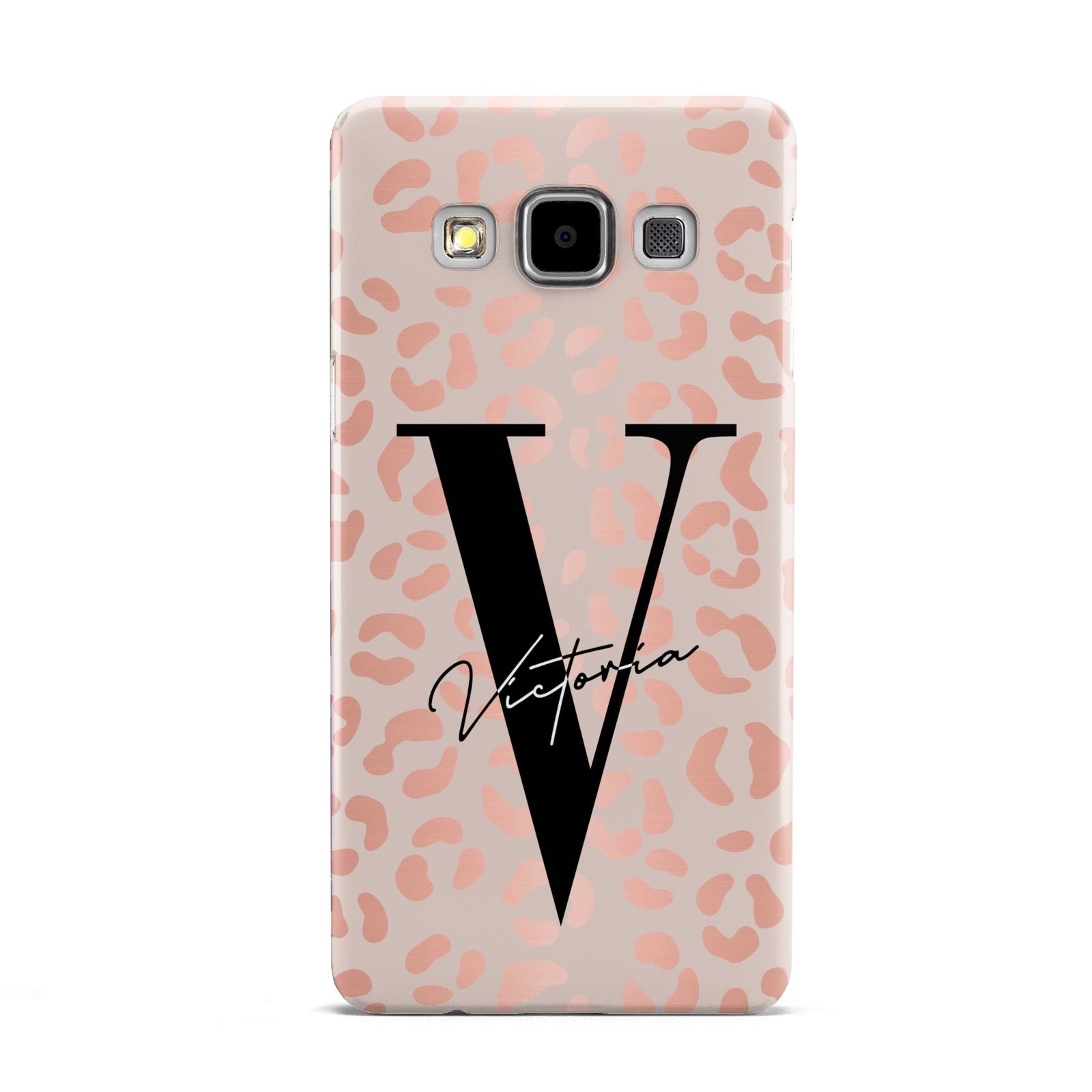 Personalised Leopard Print Rose Gold Samsung Galaxy A5 Case