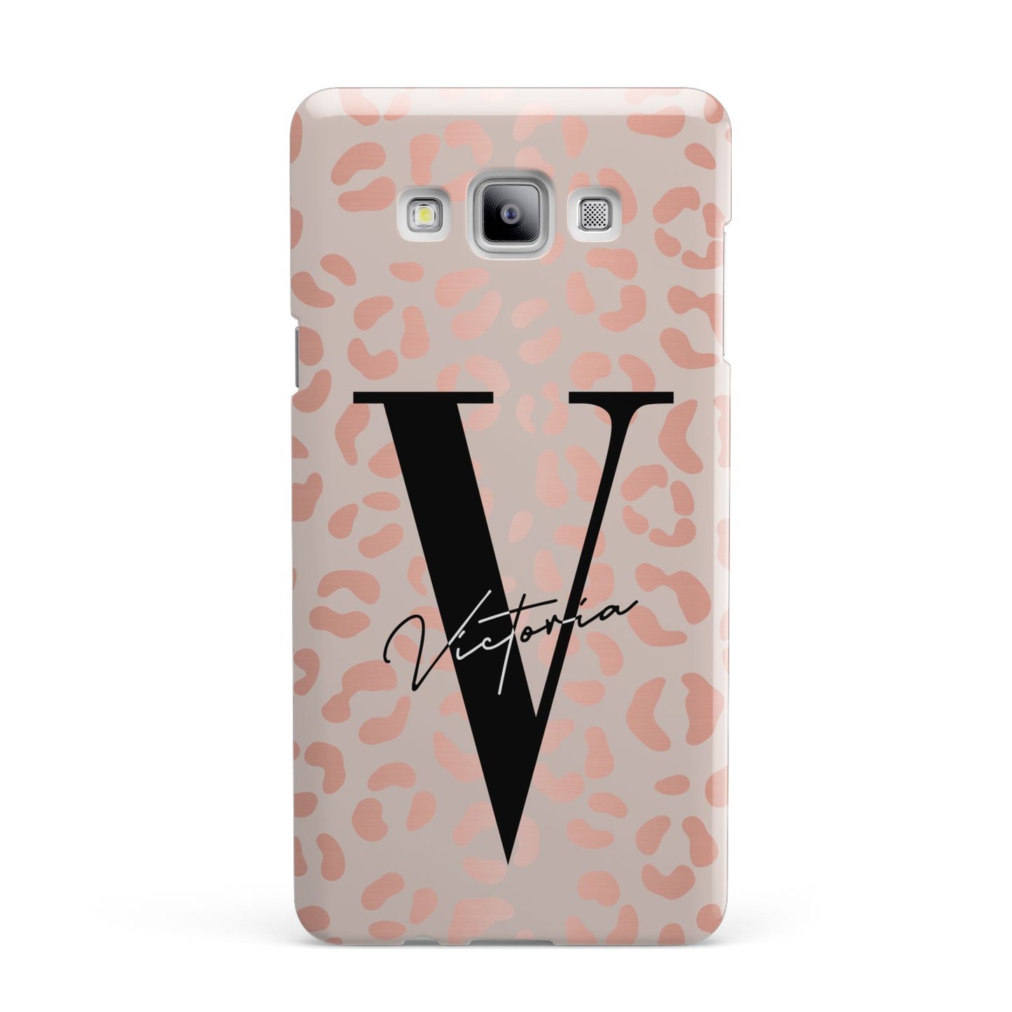 Personalised Leopard Print Rose Gold Samsung Galaxy A7 2015 Case