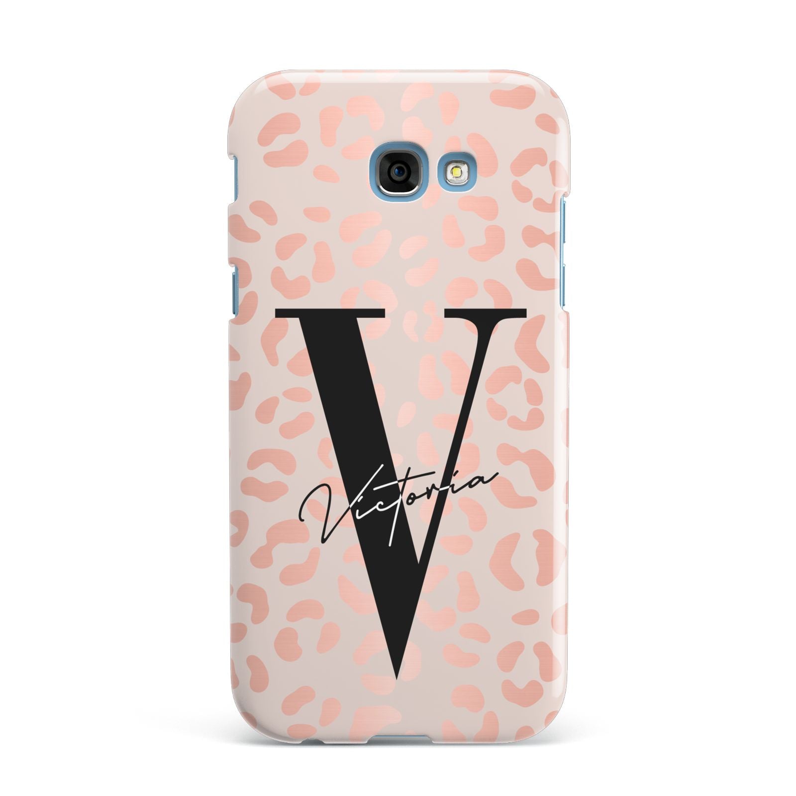 Personalised Leopard Print Rose Gold Samsung Galaxy A7 2017 Case