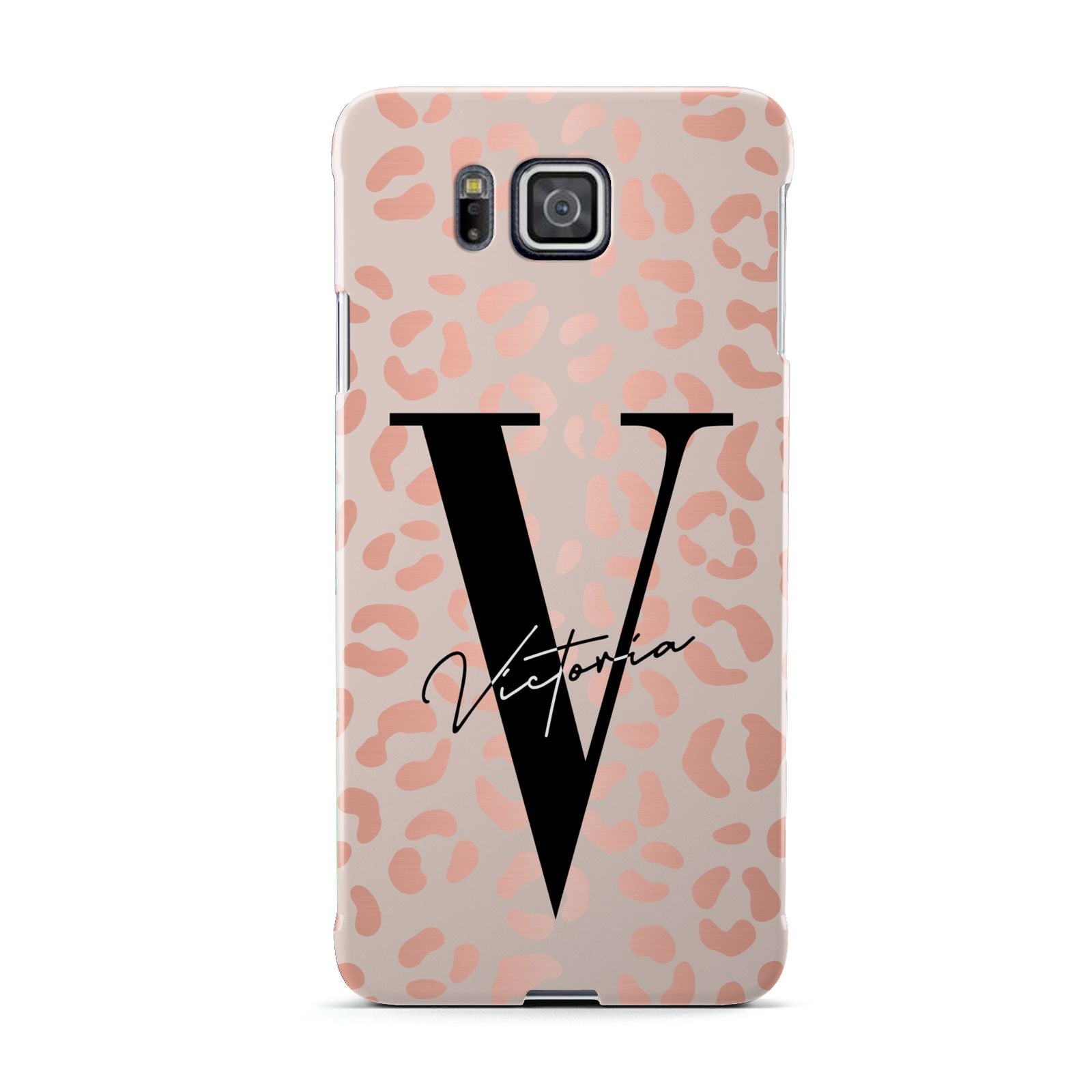Personalised Leopard Print Rose Gold Samsung Galaxy Alpha Case