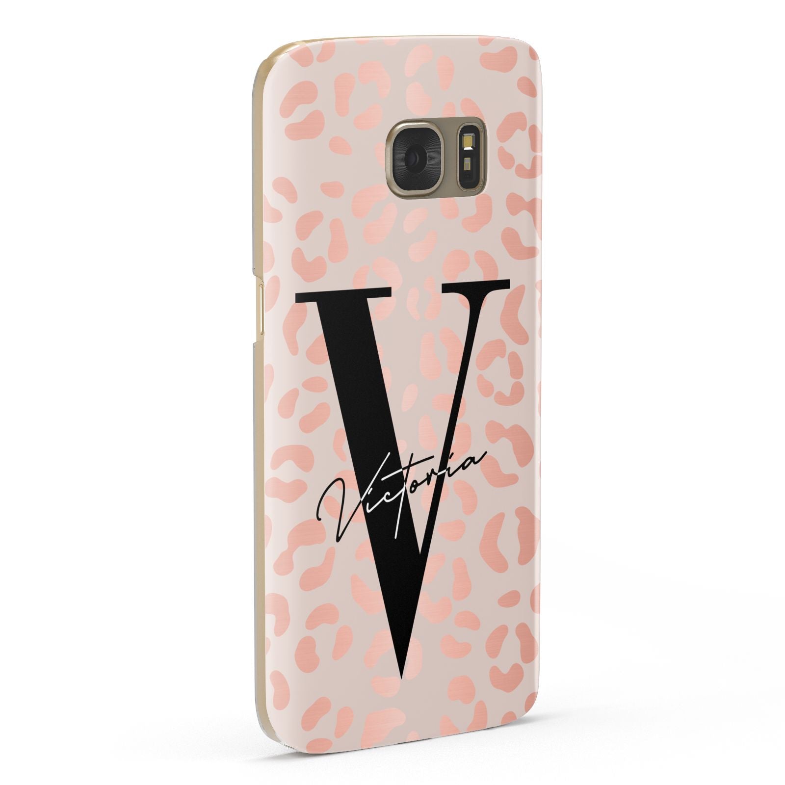 Personalised Leopard Print Rose Gold Samsung Galaxy Case Fourty Five Degrees