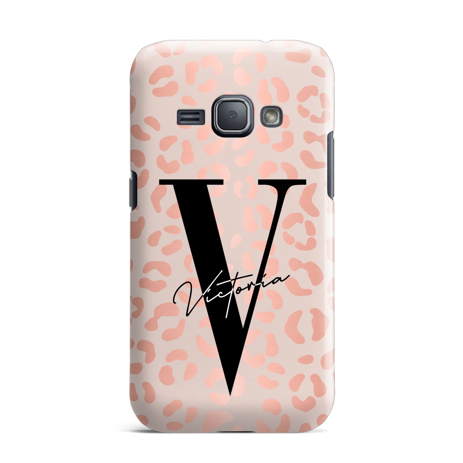 Personalised Leopard Print Rose Gold Samsung Galaxy J1 2016 Case