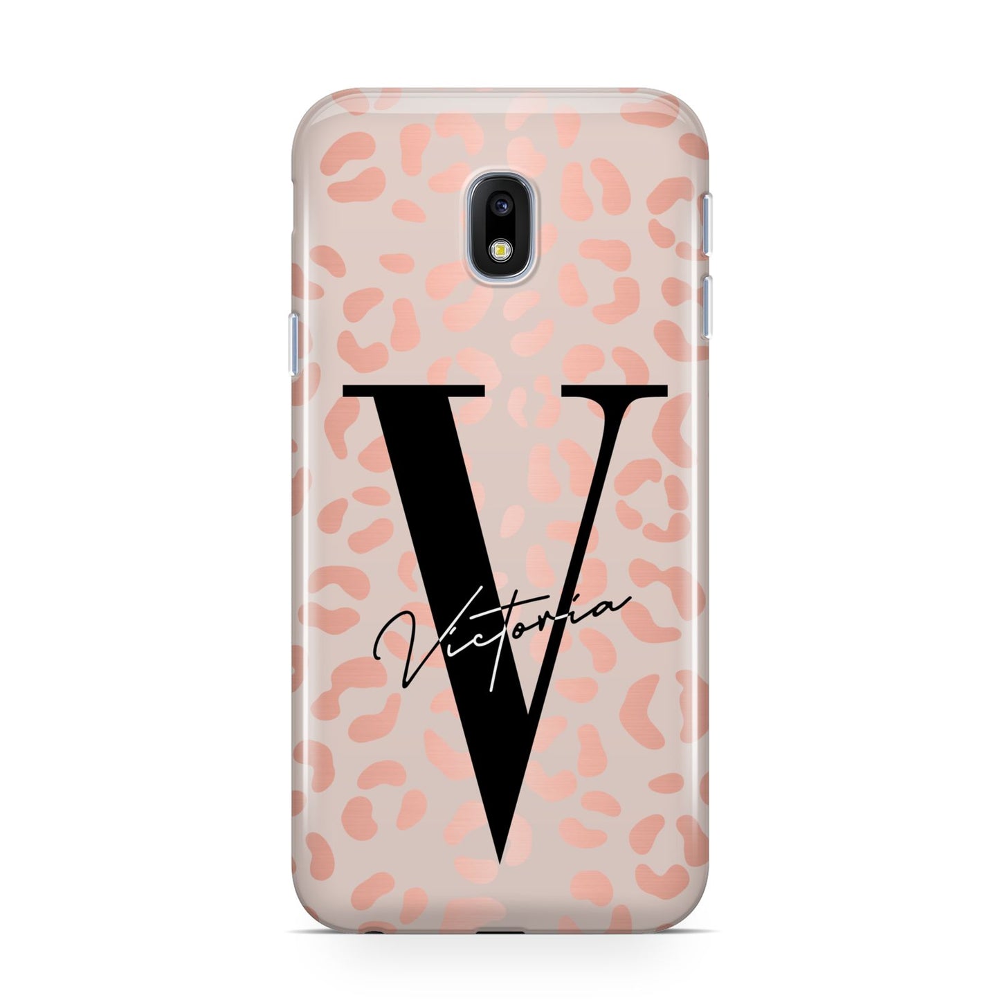 Personalised Leopard Print Rose Gold Samsung Galaxy J3 2017 Case