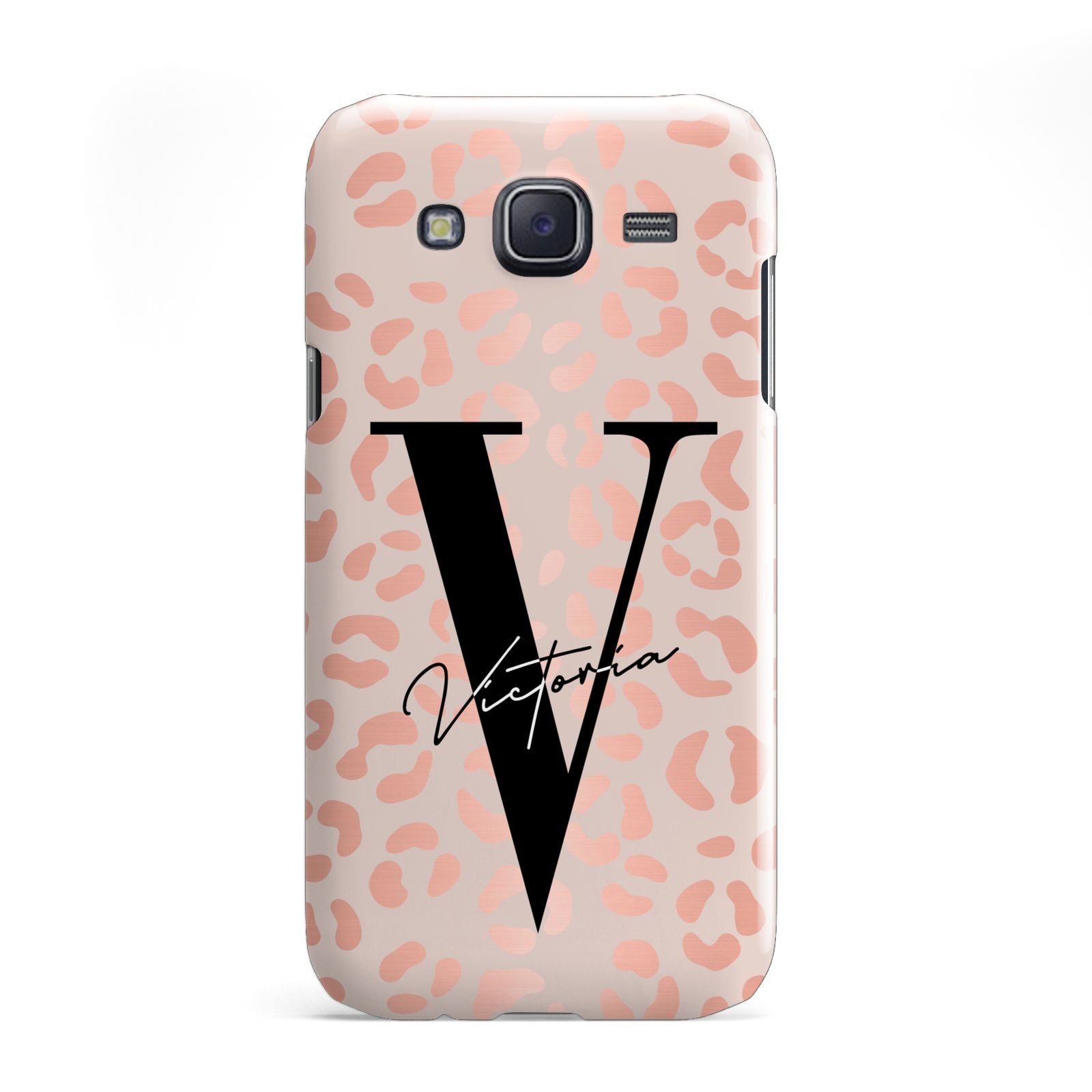 Personalised Leopard Print Rose Gold Samsung Galaxy J5 Case