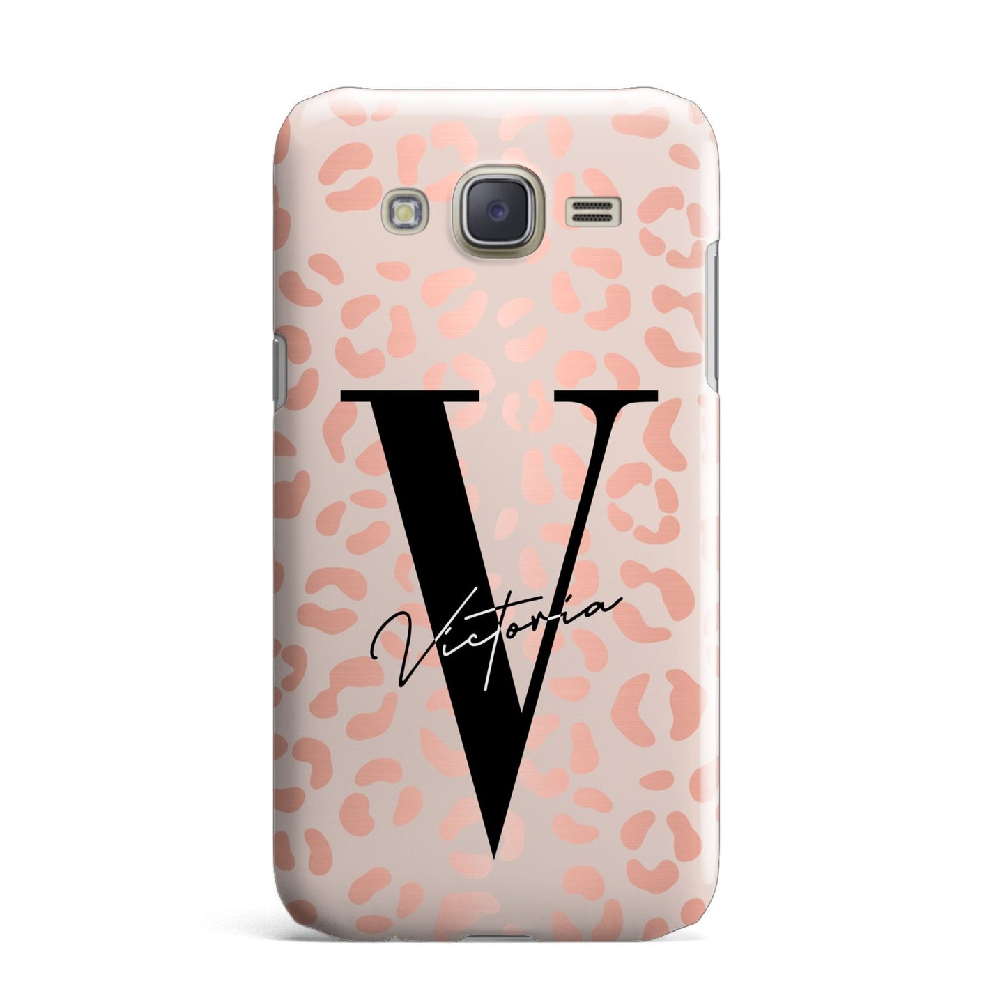 Personalised Leopard Print Rose Gold Samsung Galaxy J7 Case