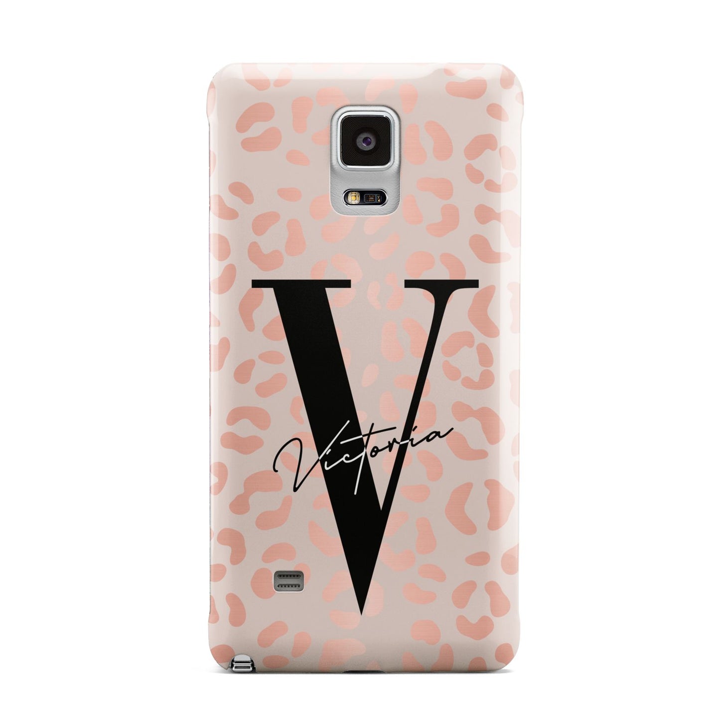 Personalised Leopard Print Rose Gold Samsung Galaxy Note 4 Case