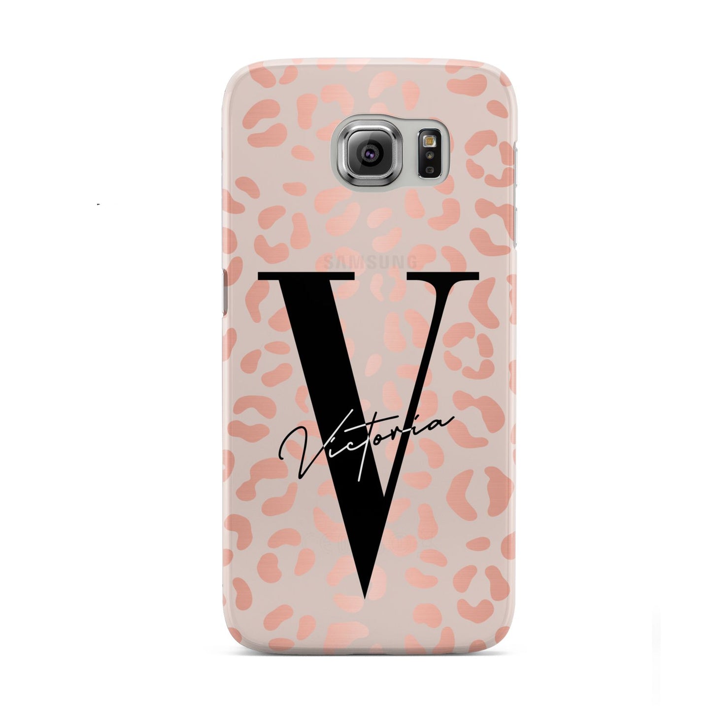 Personalised Leopard Print Rose Gold Samsung Galaxy S6 Case
