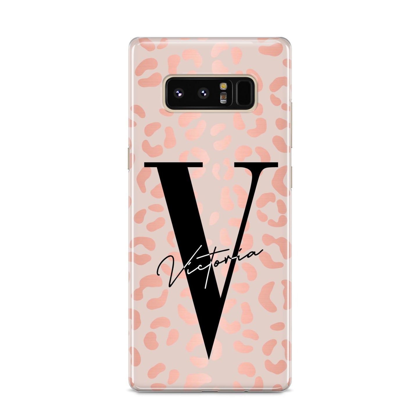 Personalised Leopard Print Rose Gold Samsung Galaxy S8 Case