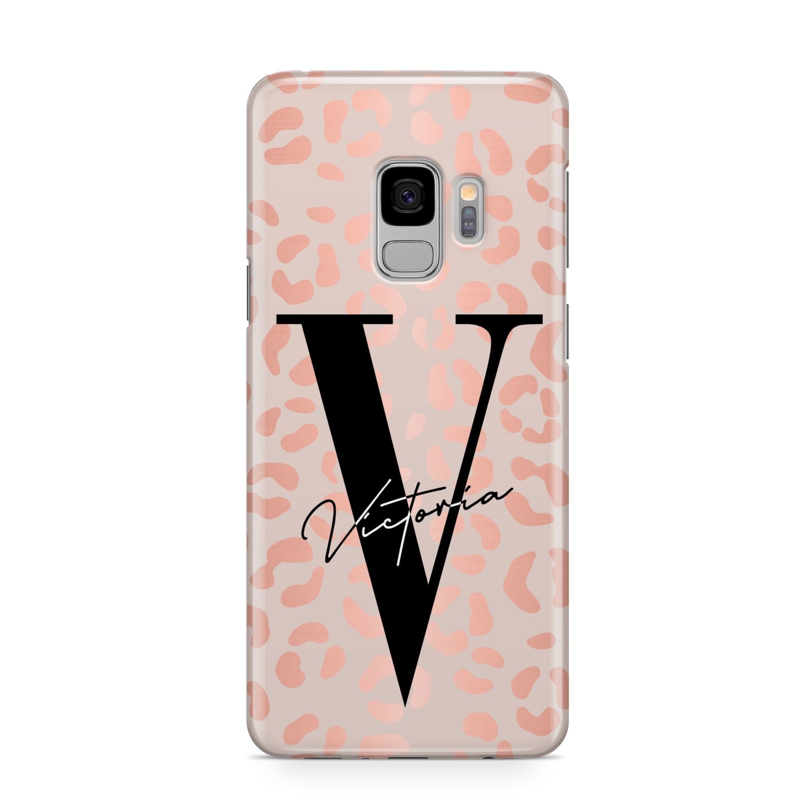 Personalised Leopard Print Rose Gold Samsung Galaxy S9 Case