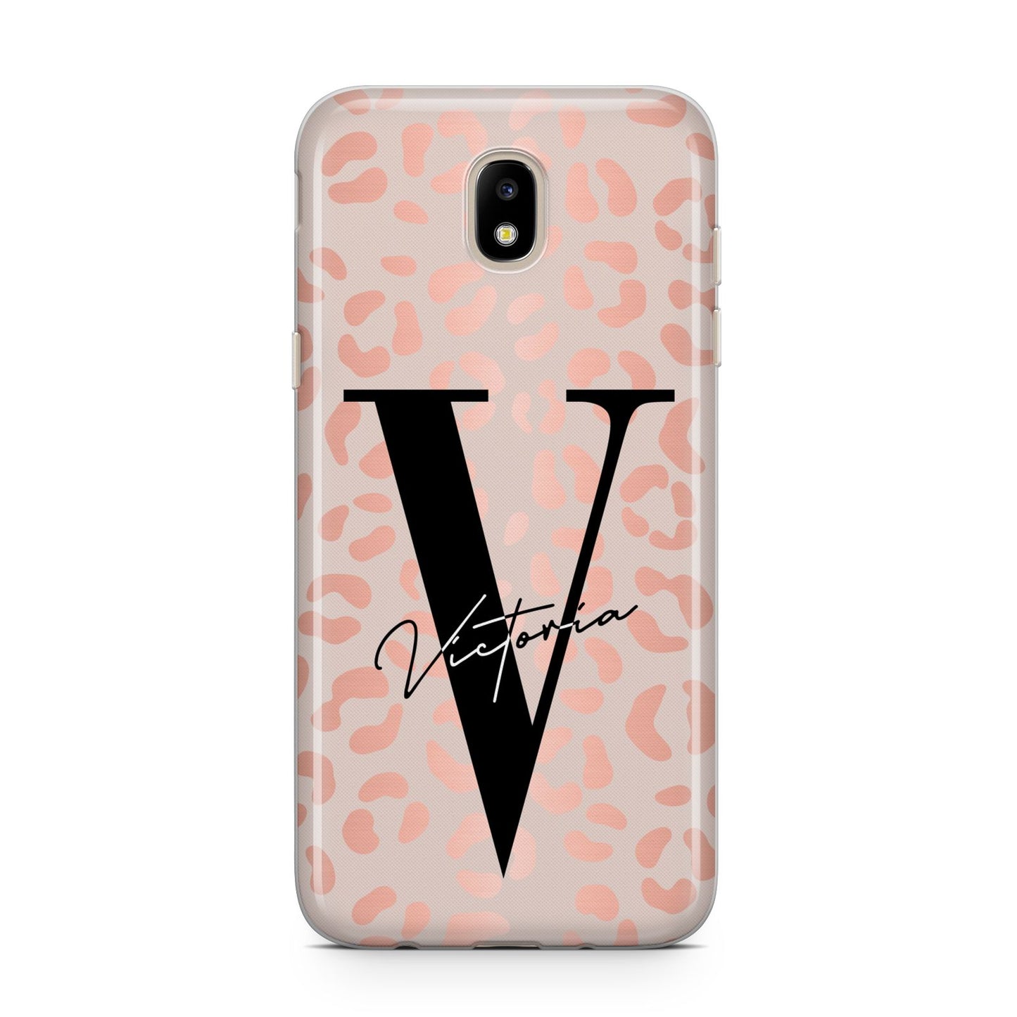 Personalised Leopard Print Rose Gold Samsung J5 2017 Case