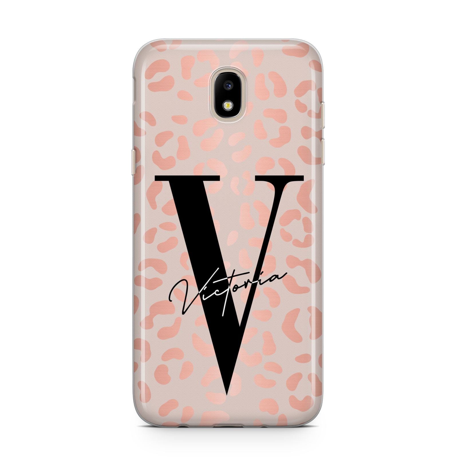 Personalised Leopard Print Rose Gold Samsung J5 2017 Case