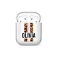 Personalised Leopard Print Stripe AirPods Case