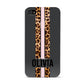 Personalised Leopard Print Stripe Apple iPhone 4s Case