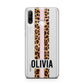 Personalised Leopard Print Stripe Huawei P30 Lite Phone Case
