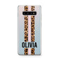 Personalised Leopard Print Stripe Protective Samsung Galaxy Case
