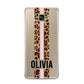 Personalised Leopard Print Stripe Samsung Galaxy A3 2016 Case on gold phone