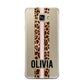 Personalised Leopard Print Stripe Samsung Galaxy A7 2016 Case on gold phone
