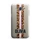 Personalised Leopard Print Stripe Samsung Galaxy J7 Case