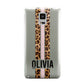 Personalised Leopard Print Stripe Samsung Galaxy Note 4 Case