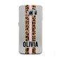 Personalised Leopard Print Stripe Samsung Galaxy S6 Case
