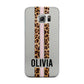Personalised Leopard Print Stripe Samsung Galaxy S6 Edge Case