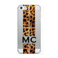 Personalised Leopard Print Stripes Initials Apple iPhone 5 Case