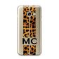 Personalised Leopard Print Stripes Initials Samsung Galaxy A3 2017 Case on gold phone