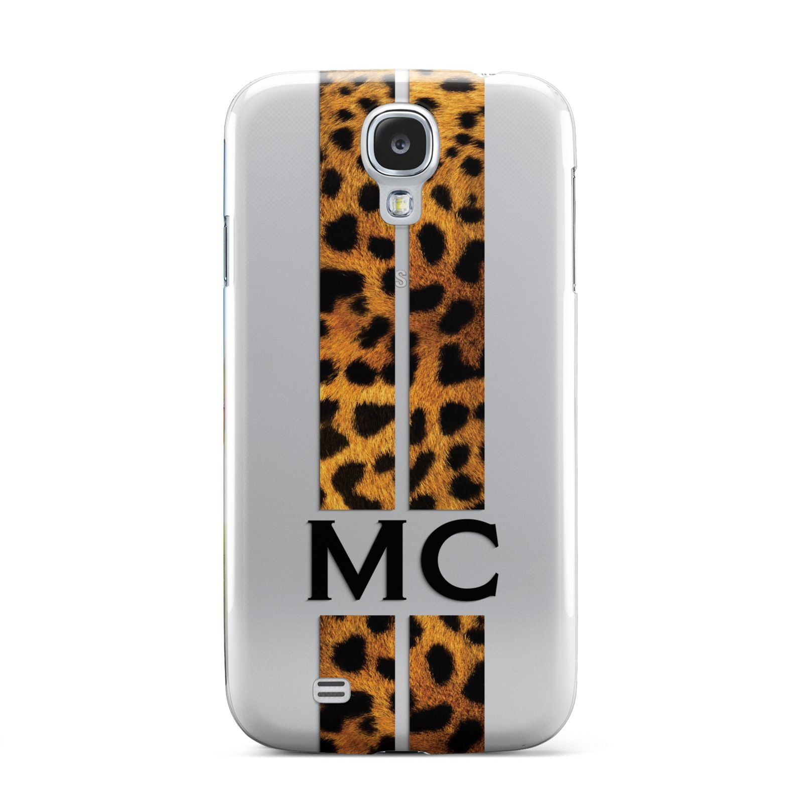 Personalised Leopard Print Stripes Initials Samsung Galaxy S4 Case