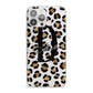 Personalised Leopard Print iPhone 13 Pro Max Clear Bumper Case