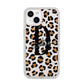 Personalised Leopard Print iPhone 14 Clear Tough Case Starlight
