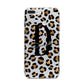 Personalised Leopard Print iPhone 7 Plus Bumper Case on Silver iPhone