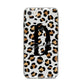 Personalised Leopard Print iPhone 8 Bumper Case on Silver iPhone