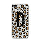 Personalised Leopard Print iPhone 8 Plus Bumper Case on Silver iPhone