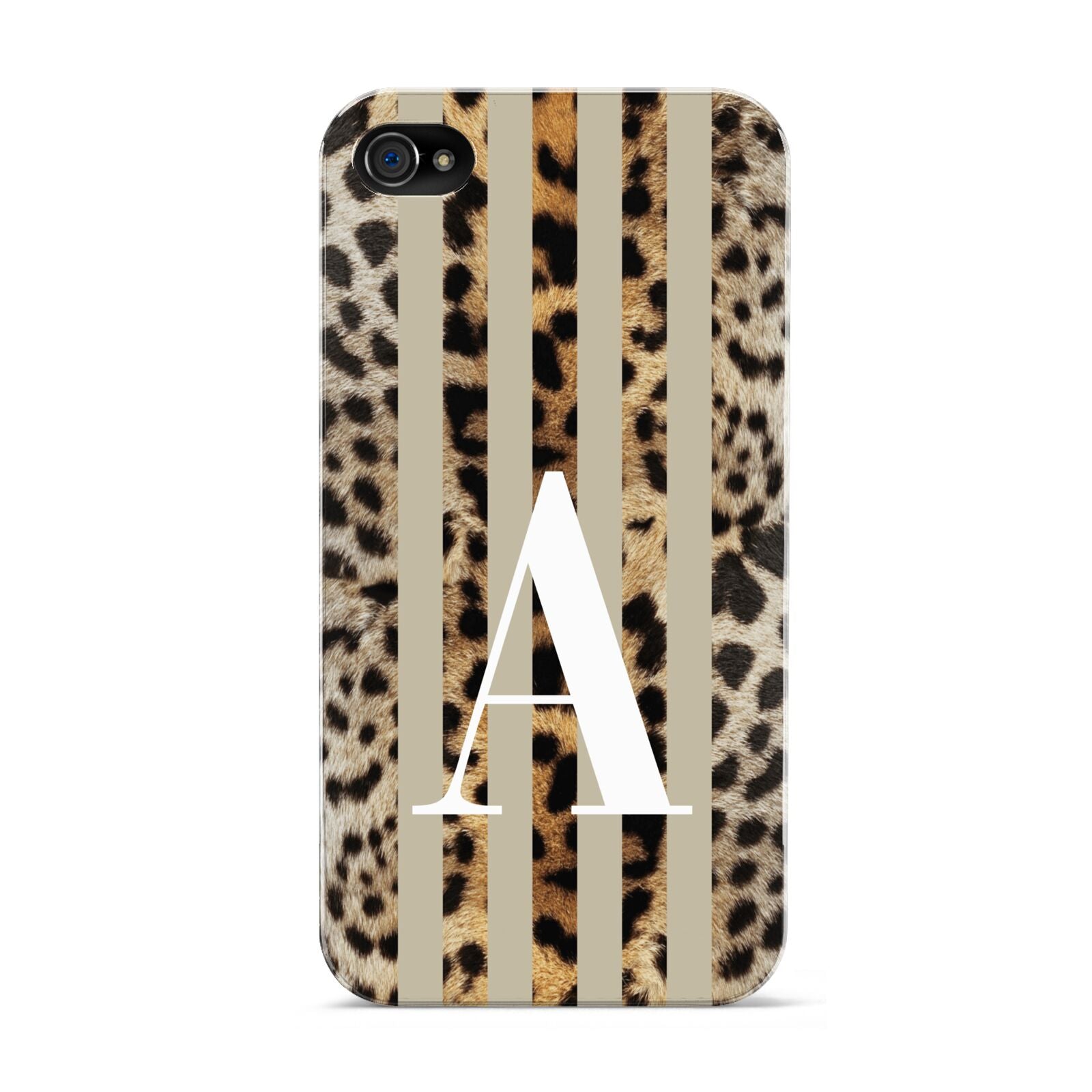 Personalised Leopard Stripes Apple iPhone 4s Case