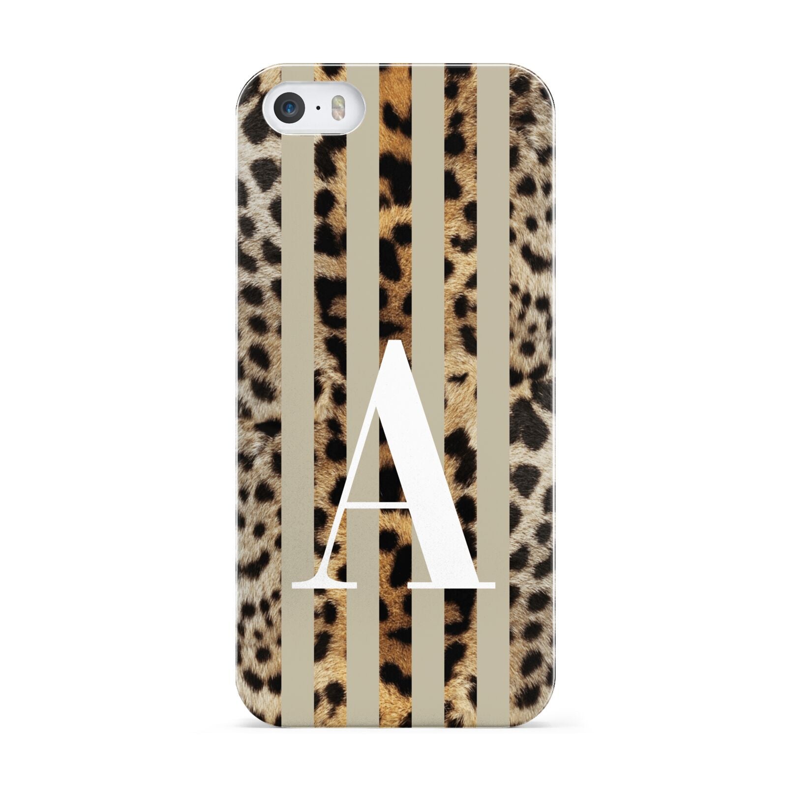 Personalised Leopard Stripes Apple iPhone 5 Case