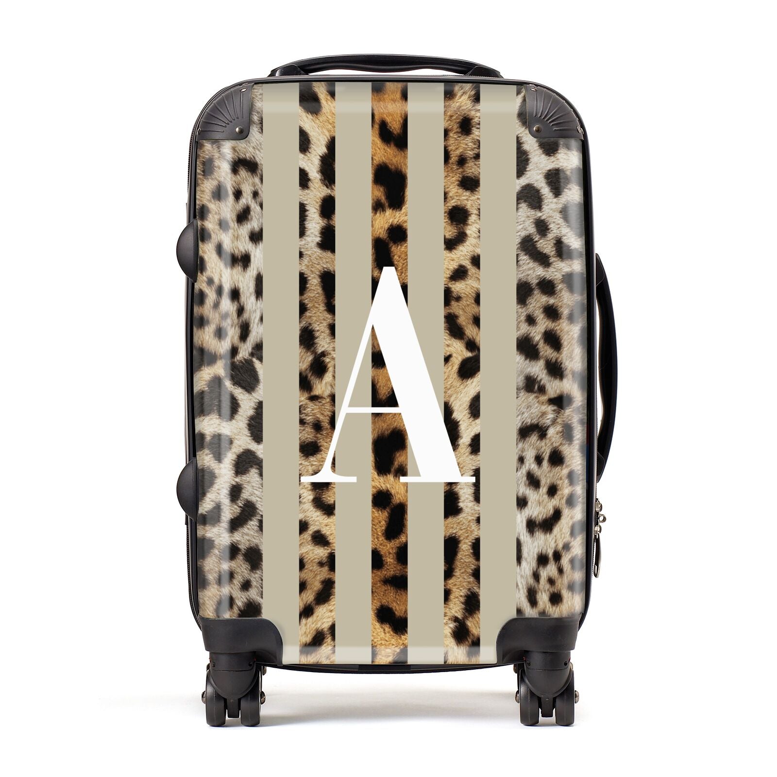 Personalised Leopard Stripes Suitcase