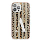 Personalised Leopard Stripes iPhone 13 Pro Max TPU Impact Case with Pink Edges