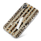 Personalised Leopard Stripes iPhone X Bumper Case on Silver iPhone
