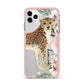Personalised Leopard iPhone 11 Pro Max Impact Pink Edge Case