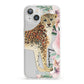 Personalised Leopard iPhone 13 Clear Bumper Case